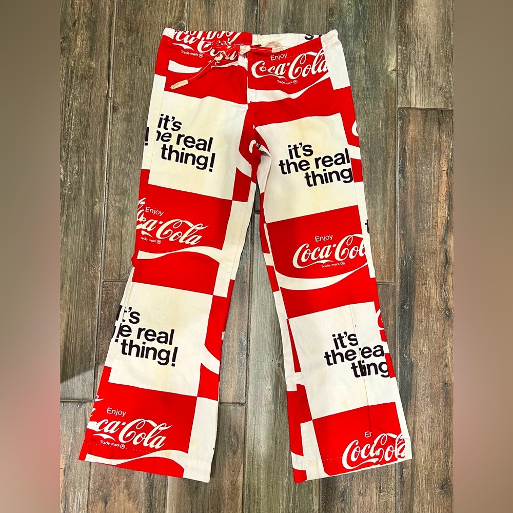 Coca-Cola Wide Leg Vintage Pants, Coke Soda It’s The Real Thing Retro Pants